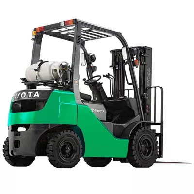 5,000 lb Dual Fuel 14'-17' Industrial Forklift w/ Fork Positioner